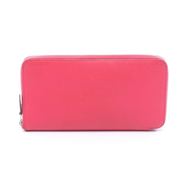 Hermès Round Wallet Azap Long Silk In Rose Leather in Pink Silk from The Reluxe