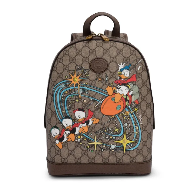 Gucci x Disney Beige Supreme Donald Duck Backpack in Beige from Blue Spinach