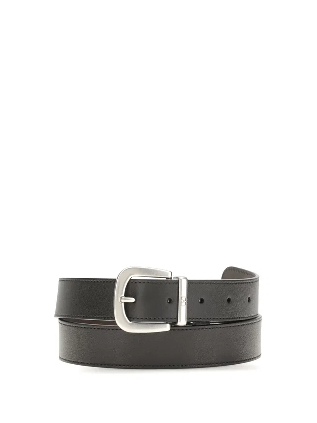 Valentino Garavani Reversible Calf Leather Belt — Black in Black Calfskin from HEWI