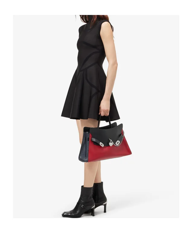 Alexander McQueen Women's Anatomical Lines Knit Mini Dress in Black, photo 3 of 5 from SENSER