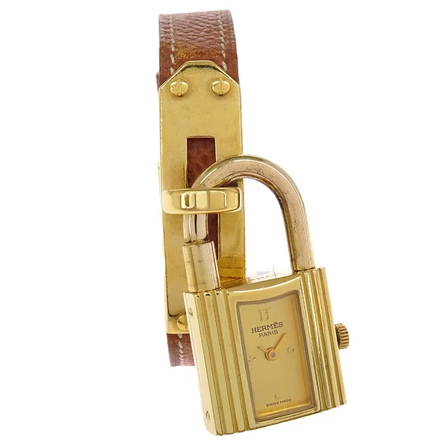 Hermès Kelly Watch Quartz Watch Gold in Gold from AMORE Vintage Tokyo