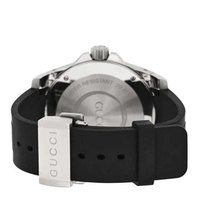 Gucci Stainless Steel Rubber 45mm Dive Quartz Watch Black in Black from FASHIONPHILE, photo 3 of 4