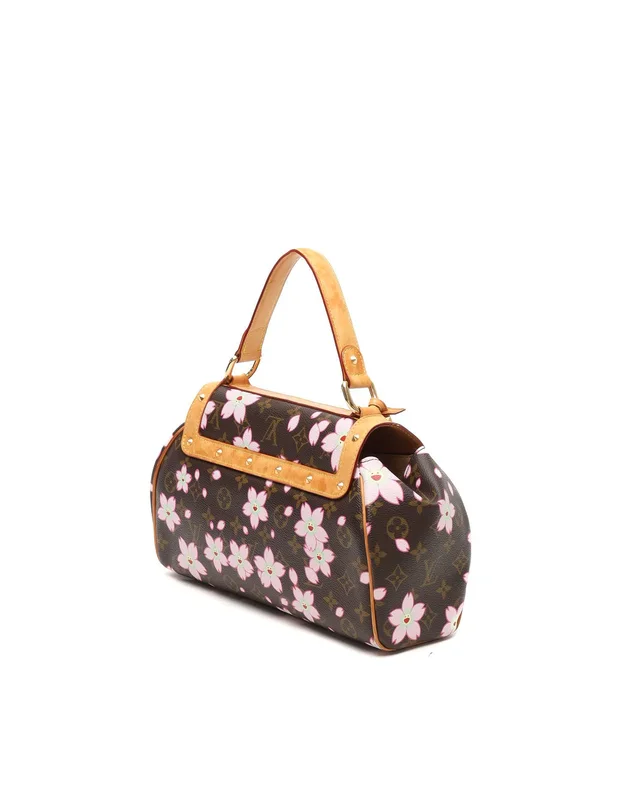 Louis Vuitton Monogram Takashi Murakami Cherry Blossom Sac Retro Bag in Suede from A Retro Tale, photo 5 of 12