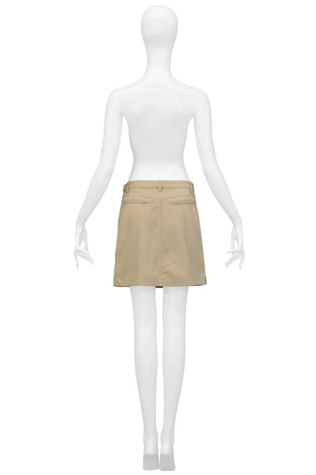Balenciaga Khaki Pocket Mini Skirt in Green from Resurrection Vintage, photo 4 of 4
