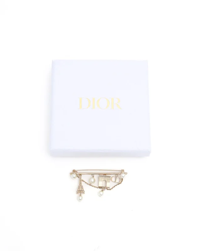 Dior CD Paris Brooch in Resin from A Retro Tale, photo 2 of 2