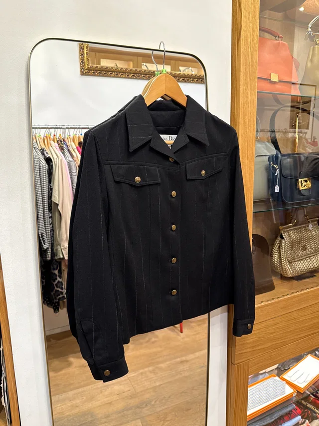 Dior Pinstripe wool jacket in Wool from Luxury Promise