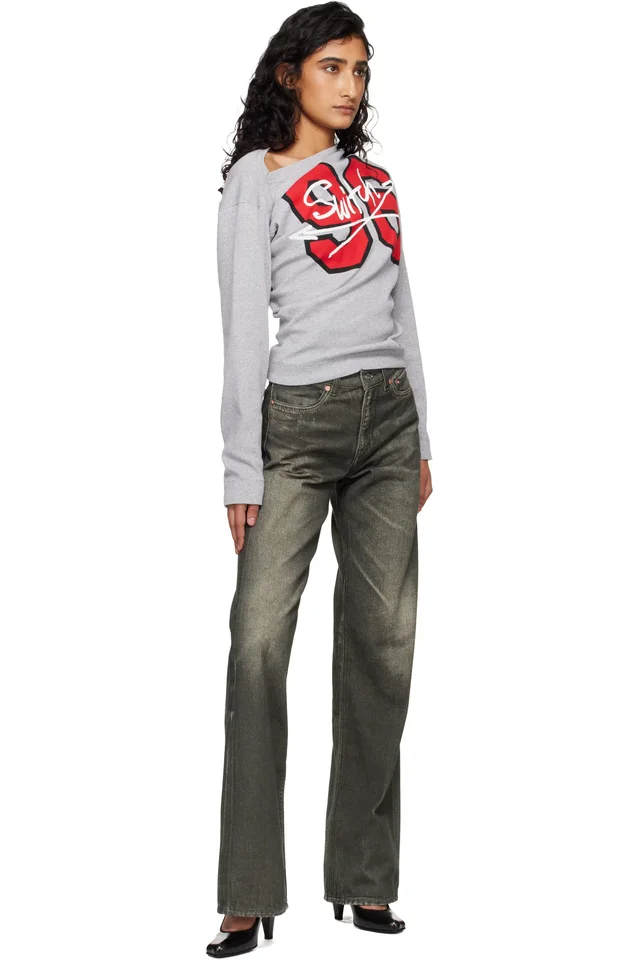 Vivienne Westwood Gray 96 Switch Long Sleeve Hebo T-shirt, photo 4 of 4 from SSENSE