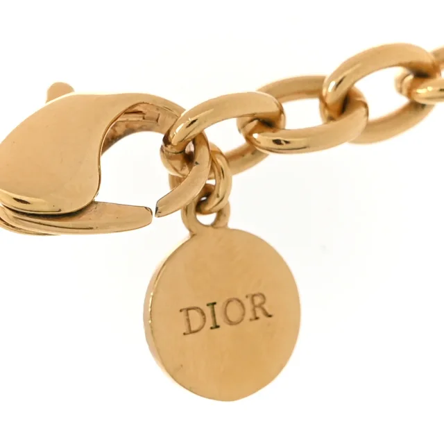 Dior Metal CD Choker Necklace Gold in Gold from FASHIONPHILE, photo 4 of 5