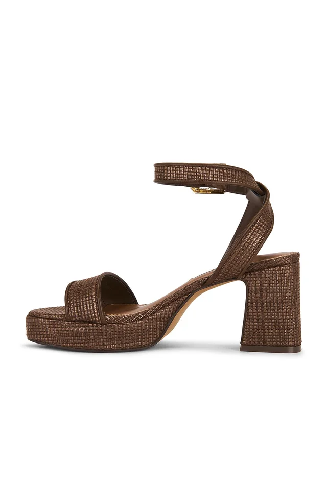 Steve Madden Elida Sandal in Brown Raffia, photo 5 of 5 from REVOLVE (Canada)