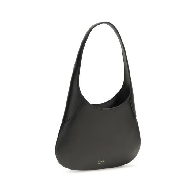 Khaite Black Calf Leather Bos Taurus Shoulder Bag in Black Calfskin from HEWI, photo 2 of 4