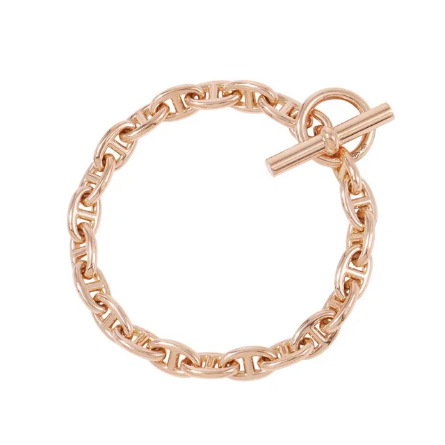 Hermès Chaine d'Ancre Bracelet 22 frames Size TPM 18K Pink Gold in Pink from GALLERY RARE