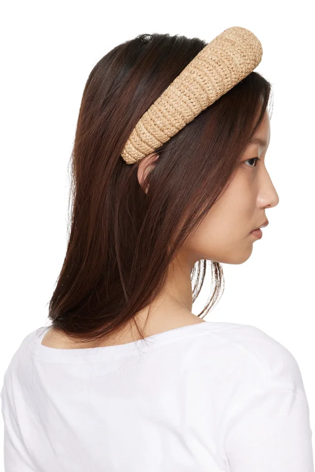 Vivienne Westwood Beige Raffia Hairband, photo 3 of 3 from SSENSE
