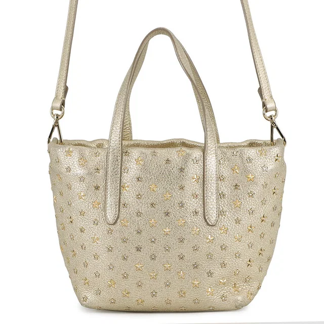 Jimmy Choo Mini Sara Star Studded 2-Way Bag Gold229MINISARA Leather Size Mini in Leather from GALLERY RARE