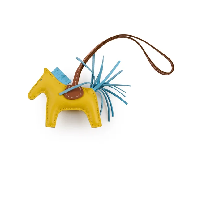 Hermès Rodeo PM Jaune De Naples/Celeste Blue/Gold in Blue Leather from The Purse Affair