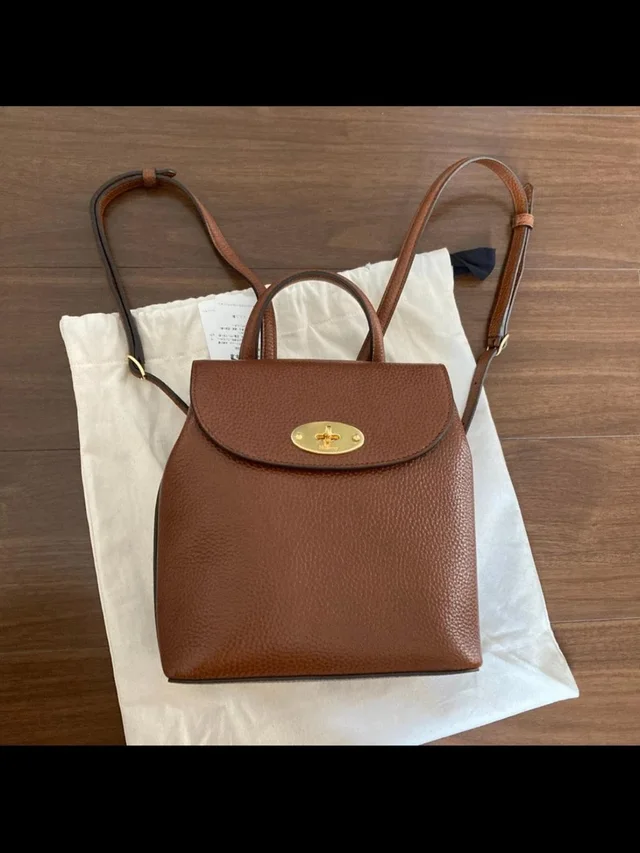 Mulberry Chestnut Pebbled Leather Mini Backpack With Gold Hardware in gold|brown|red Leather from Poshmark