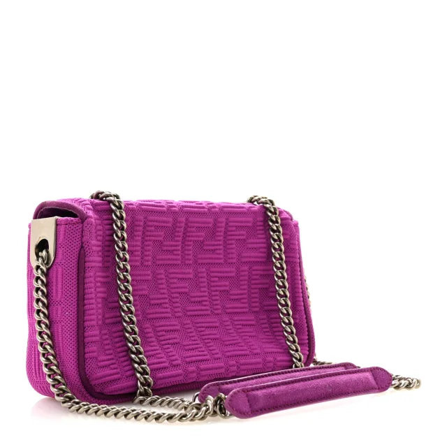 Fendi Technical Fabric FF Midi Chain Baguette Bouganville from FASHIONPHILE, photo 3 of 13