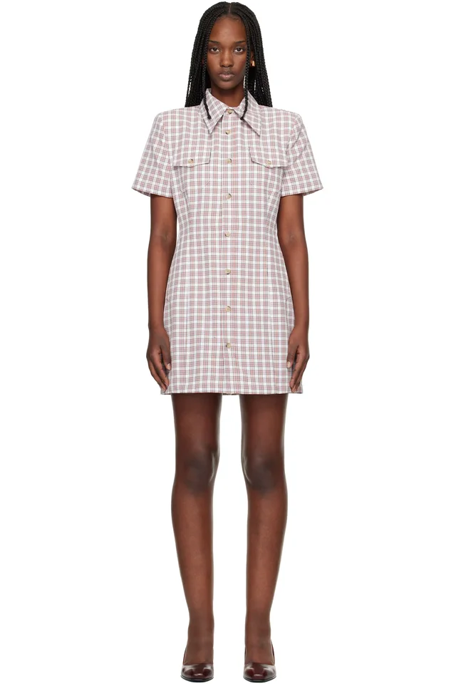 WILLY CHAVARRIA Red & White Chavela Minidress, image 1 of 1 from SSENSE