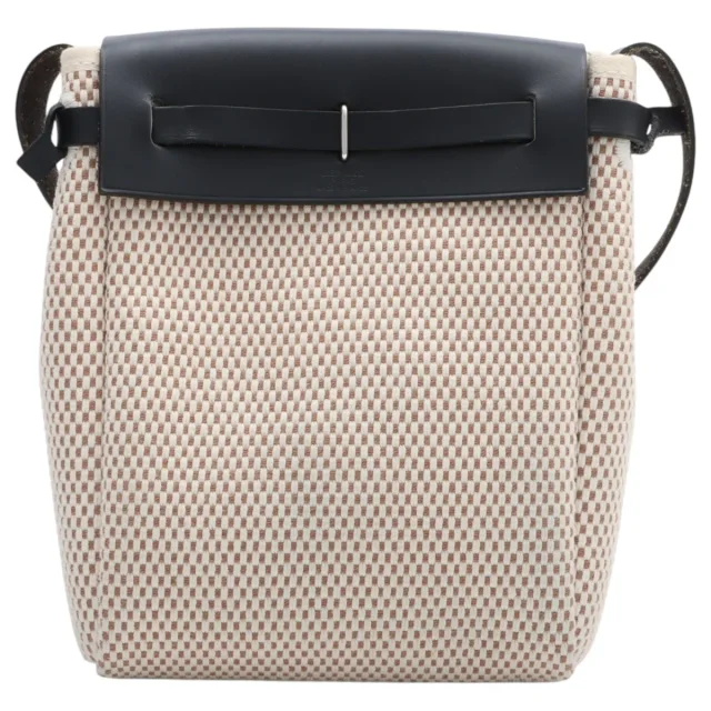 Hermès 2004 Herbag TPM Natural/Black in Black from VINTAGE QOO TOKYO, photo 4 of 11