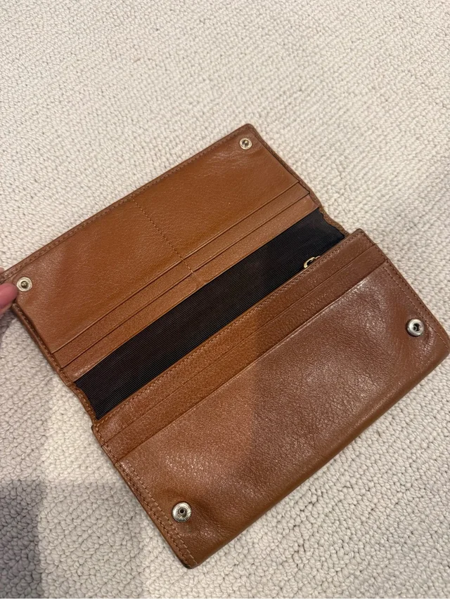 Mulberry Brown Leather Wallet in brown|red|gold Leather from Poshmark, photo 3 of 6