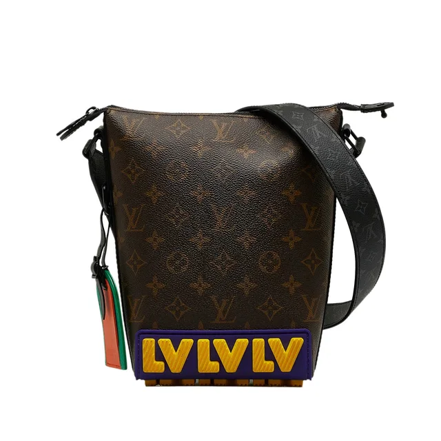 Brown Louis Vuitton Monogram LV Rubber Cruiser Crossbody Bag in Brown Coated canvas from Designer Revival