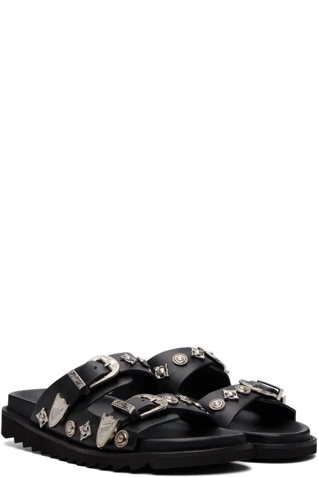 Toga Virilis Black Buckle Sandals, photo 4 of 4 from SSENSE