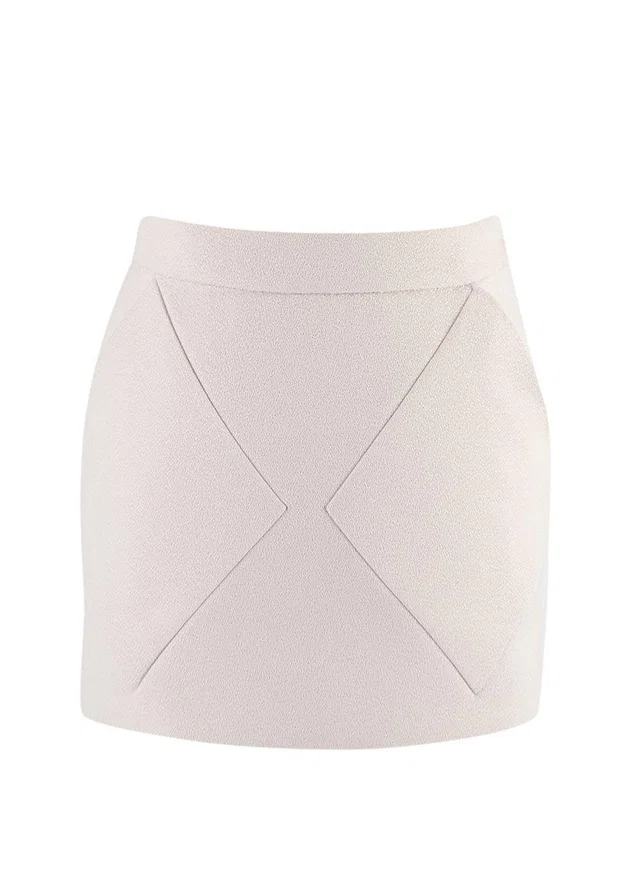 Balenciaga white wool mini skirt in White Wool from HEWI