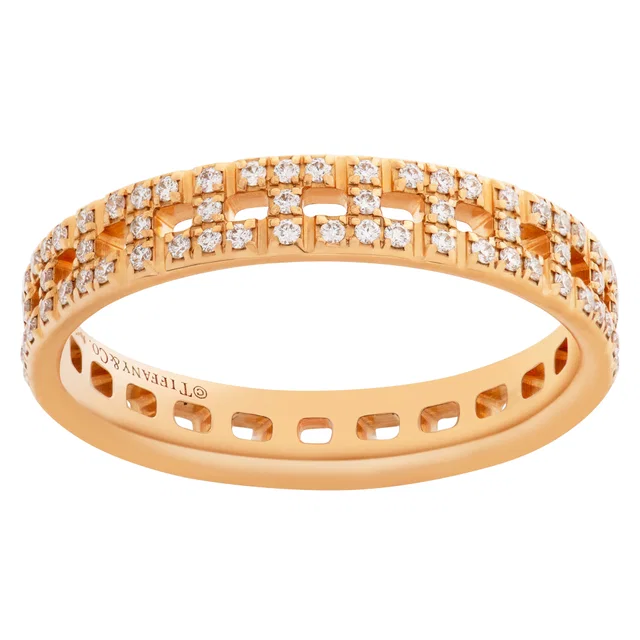 Tiffany & Co. "True Narrow" diamond ring in Pink Rose Gold from Gray And Sons