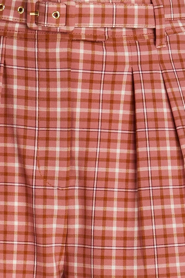 Zimmermann Belted Checked Jacquard Shorts, photo 4 of 4 from THE OUTNET