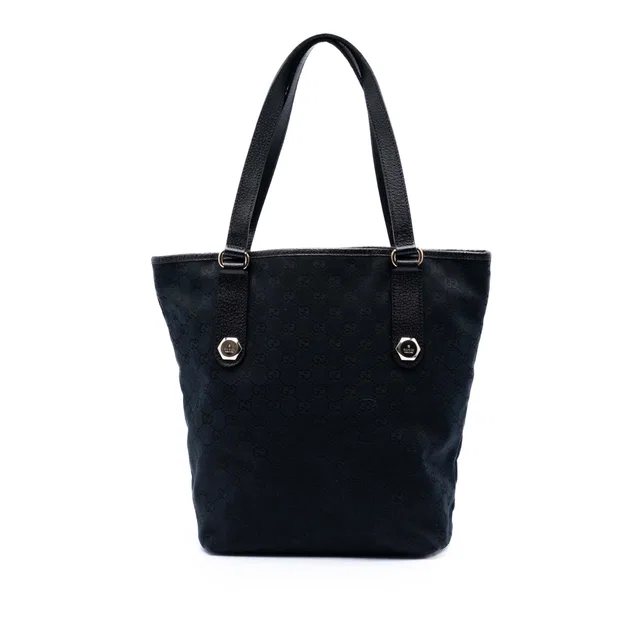 Blue Gucci GG Canvas Charmy Tote in Blue Canvas from Designer Revival