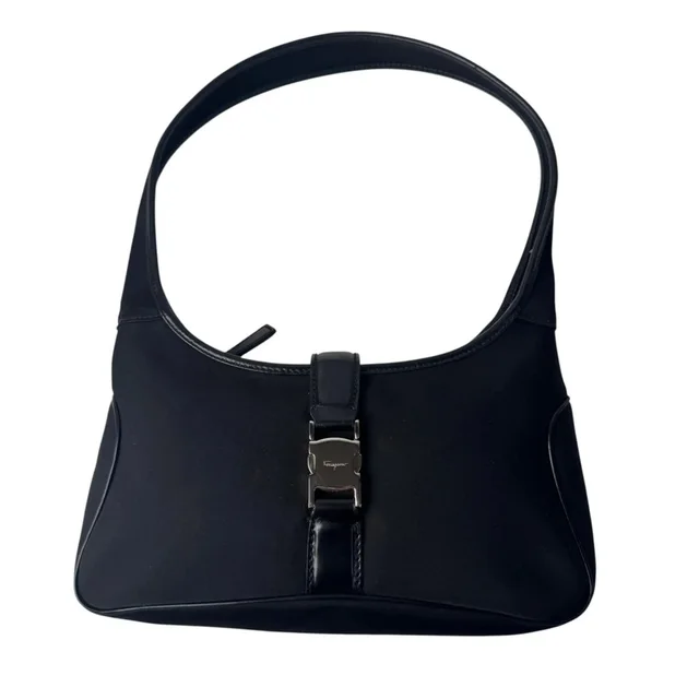 Ferragamo Handbag, One-Shoulder Style, Black, For Women in black Nylon from Grailed