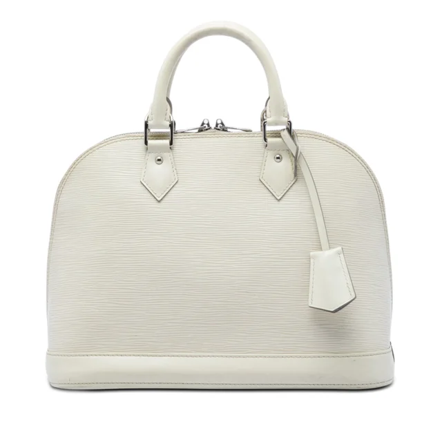White Louis Vuitton Epi Alma PM Handbag in White Leather from Designer Revival, photo 1 of 1