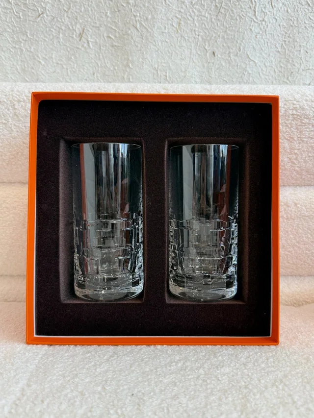 Hermès H Déco Glass Set 2 Pieces from Luxury Promise