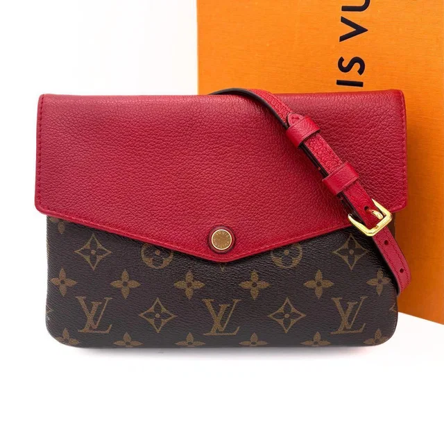 Louis Vuitton Monogram Twice Cerise Shoulder Bag Red in Red Calfskin from The Reluxe
