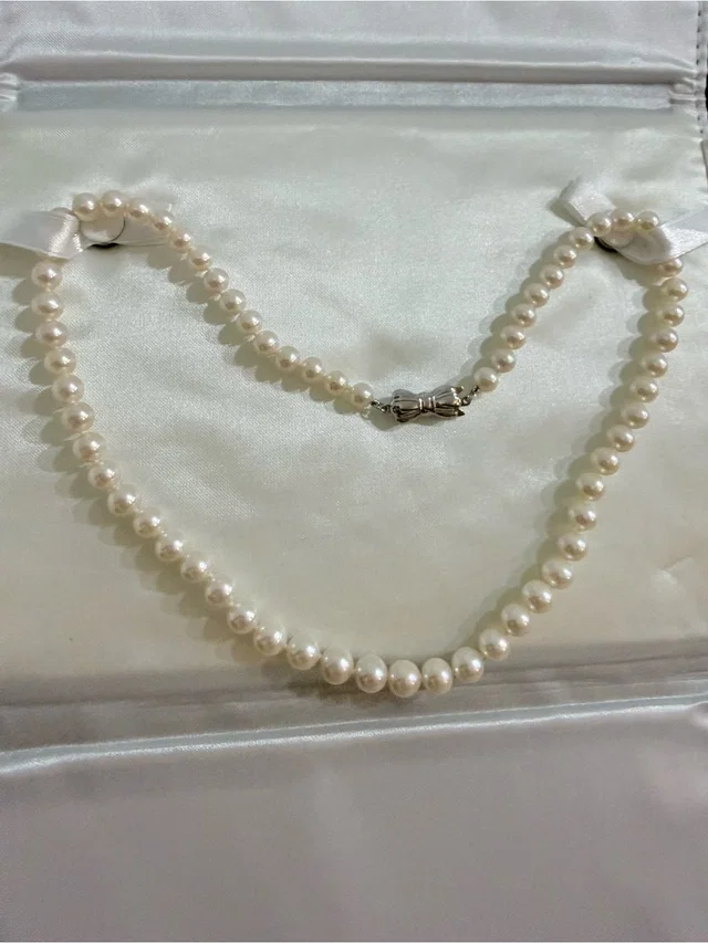 Mikimoto Sea Magic Blue Lagoon Pearl Necklace!!!! Graduated Rare in silver|white|gray from Poshmark