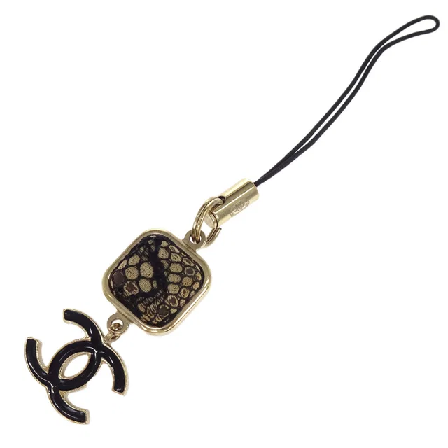 Chanel Black Keychain Bag Charm CC Square Lace 06A Small Good in Black from AMORE Vintage Tokyo