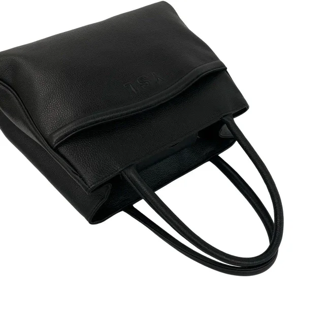 Saint Laurent Leather Handbag in Black Leather from LuxUness, photo 4 of 10