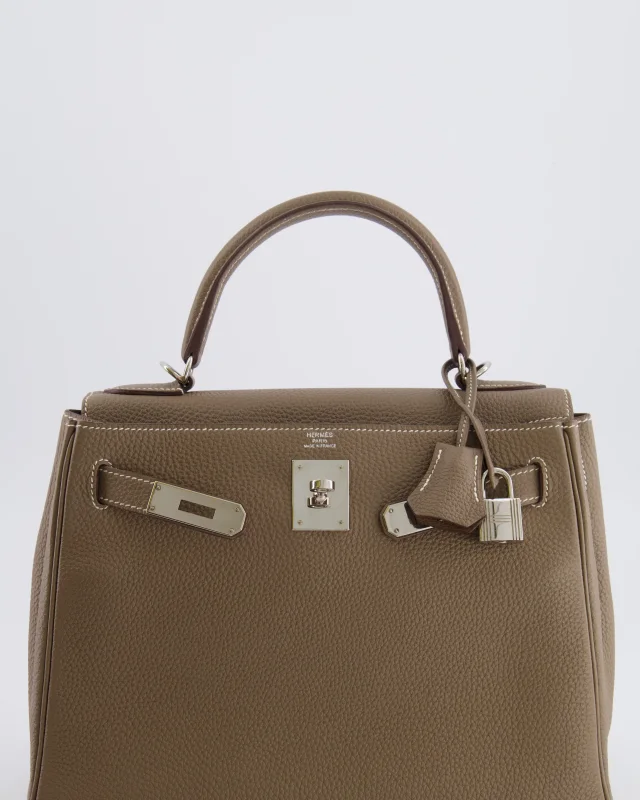 Hermès Kelly 28 Retourne Bag in Taupe Togo leather from Sellier, photo 12 of 23