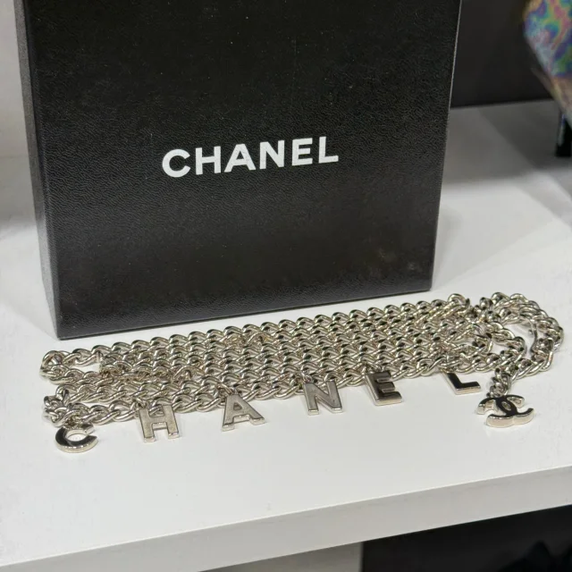 Chanel Silver Chain Necklace/Belt from Revivre