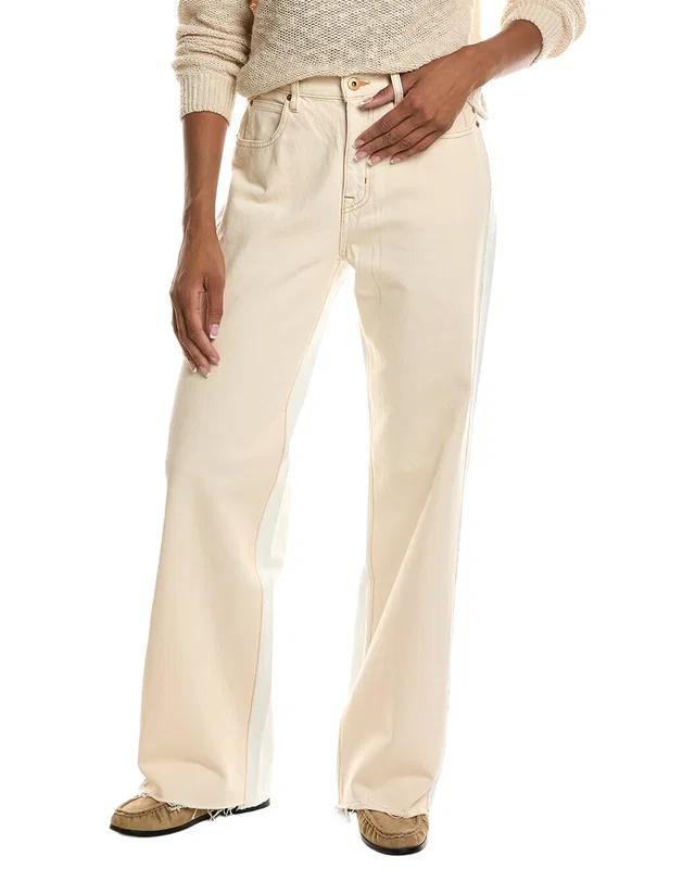 SLVRLAKE Grace Re-Worked Paneled Wide Leg Jean, image 1 of 1 from Rue La La