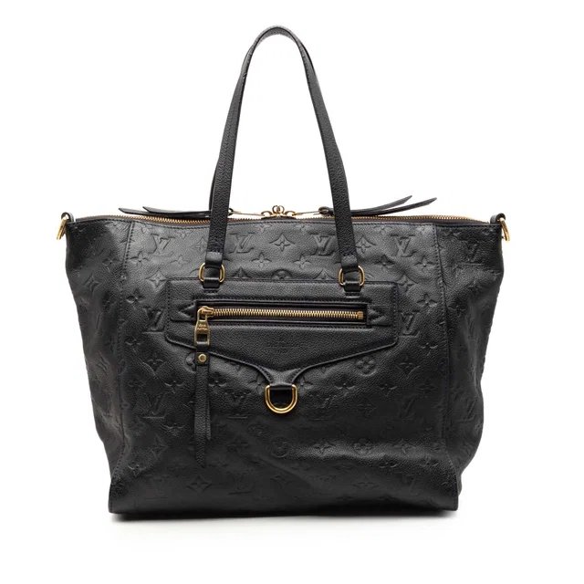 Blue Louis Vuitton Monogram Empreinte Lumineuse PM Satchel in Blue Leather from Designer Revival
