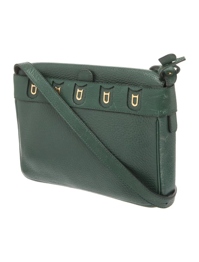 Delvaux Shoulder Bag Vintage in green Leather from The RealReal, photo 3 of 6