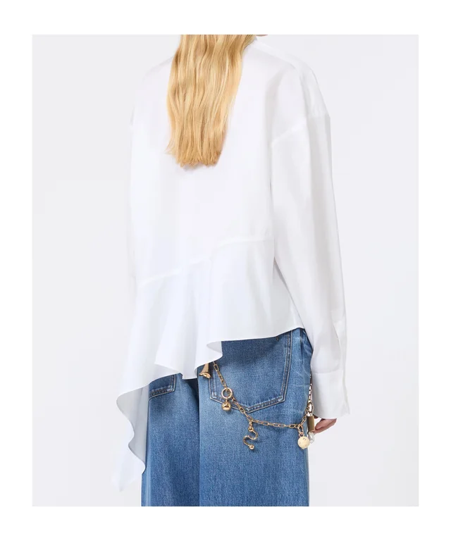 Sportmax Arcella asymmetric-hem shirt, photo 3 of 6 from SENSER