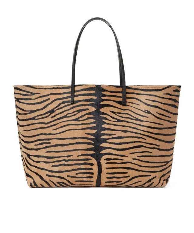 Fendi Medium Roll Tiger-print pony-effect leather shopper, photo 3 of 5 from SENSER