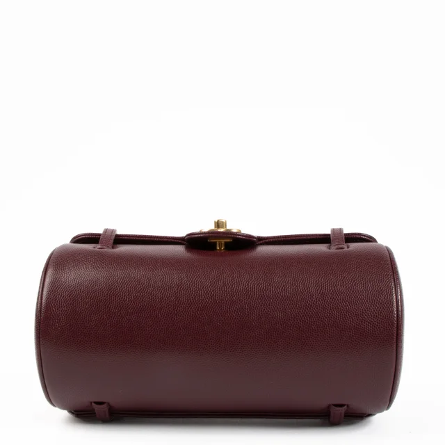 Chanel 26P Burgundy Caviar Preppy Coco Small Bowling Bag in Burgundy Caviar leather from Labellov, photo 6 of 7