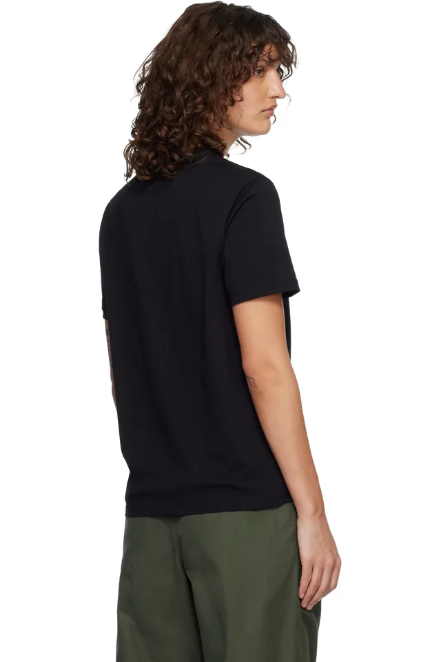 AMI Paris Black Ami de Coeur T-shirt, photo 3 of 4 from SSENSE