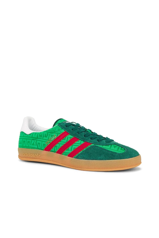 adidas Originals Gazelle Indoor Sneaker in Green, Better Scarlet, & Collegiategreen, photo 2 of 6 from REVOLVE (Canada)