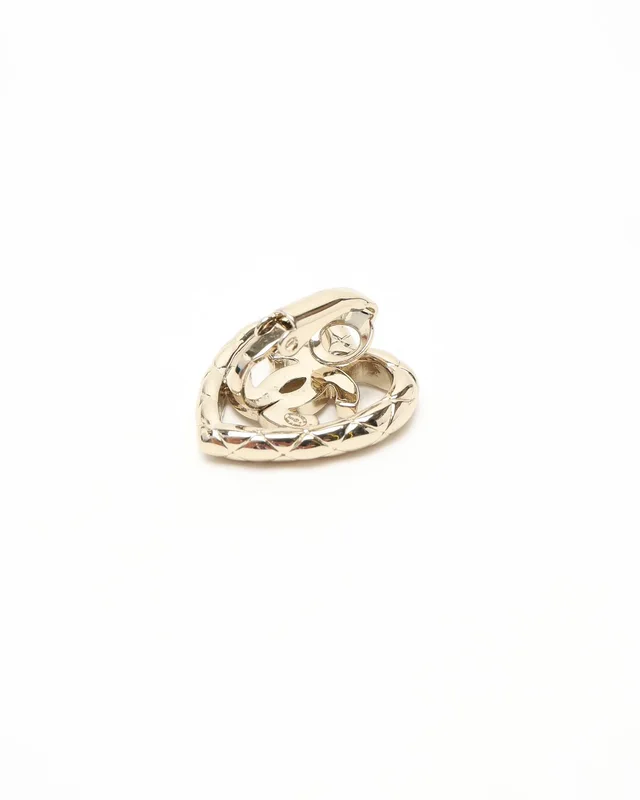 Chanel Coco Mark Heart Rhinestone Clip-on Earrings from A Retro Tale, photo 3 of 3