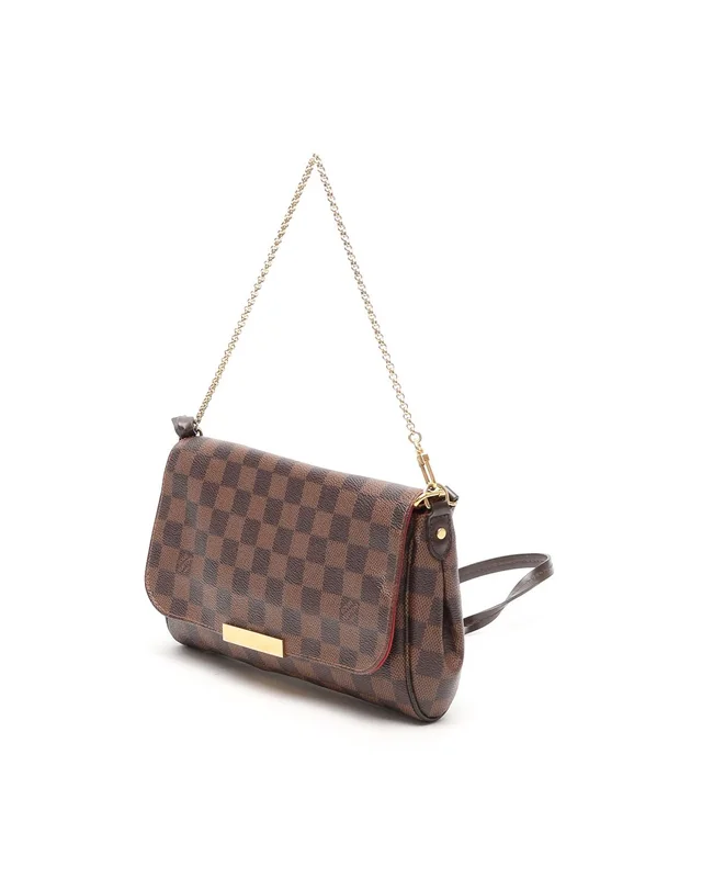 Louis Vuitton Damier Ebene Favorite MM Bag in Brown Denim from A Retro Tale, photo 2 of 10