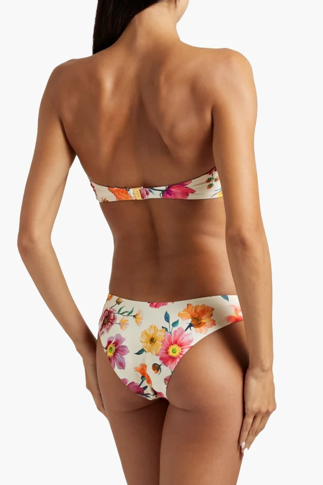 Onia Chiara Liberty-Print Low-Rise Bikini Briefs in White, photo 3 of 4 from THE OUTNET