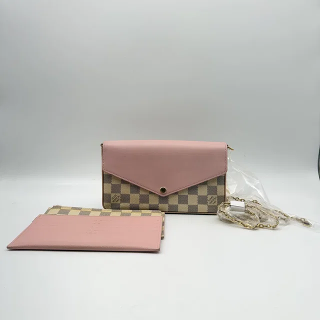 Louis Vuitton Damier Azur Pochette With Chain from Luxury Promise
